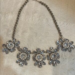 Stella & Dot Silver faux Crystal Necklace